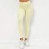 V-back Scrunch Seamless Leggings - Cream