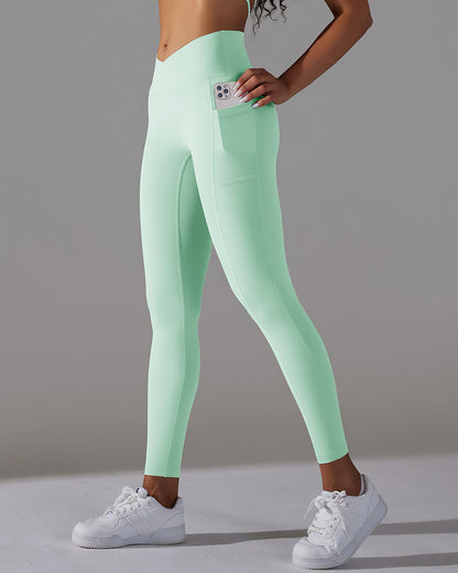 Selene Seamless Pocket Scrunch Leggings - Green