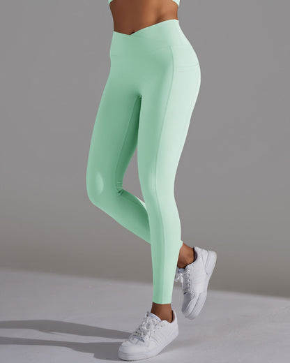 Selene Seamless Pocket Scrunch Leggings - Green