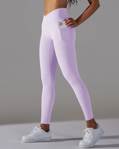 Selene Seamless Pocket Scrunch Leggings - Purple