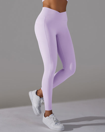 Selene Seamless Pocket Scrunch Leggings - Purple