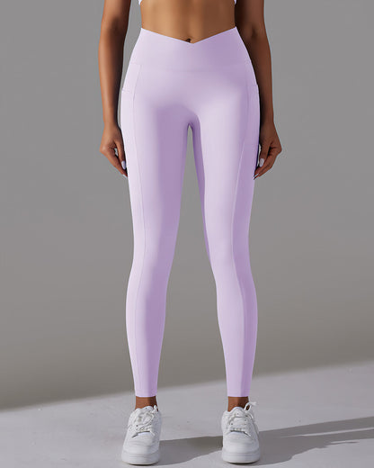 Selene Seamless Pocket Scrunch Leggings - Purple