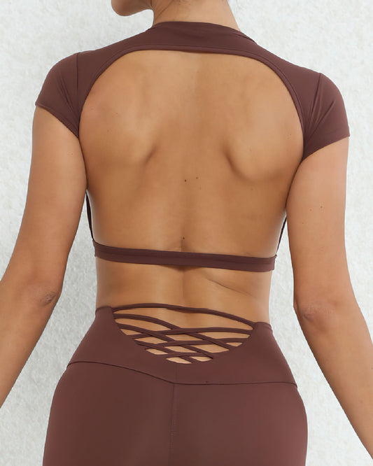 Siena Crop Top - Brown