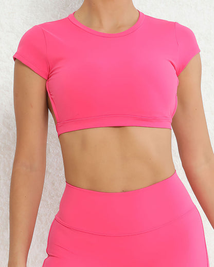 Siena Crop Top - Rose Pink