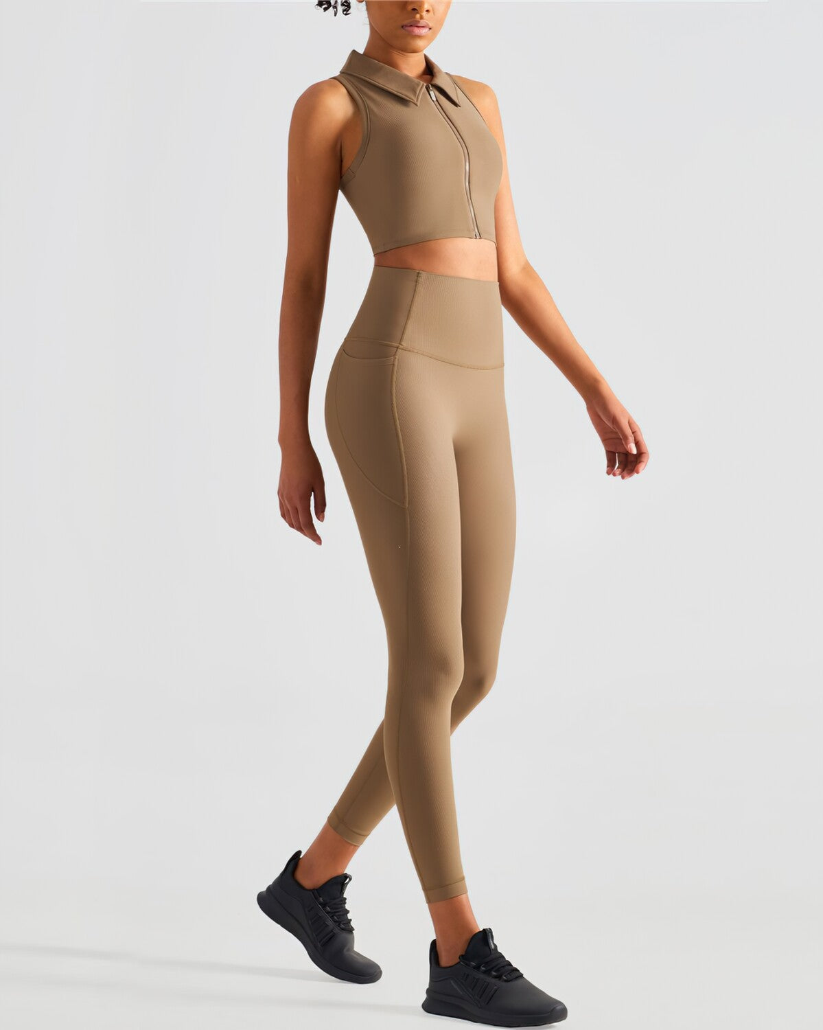 Skyla Crop Top - Khaki