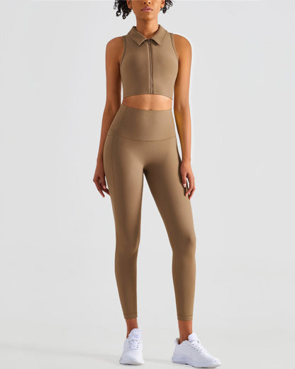 Skyla Crop Top - Khaki