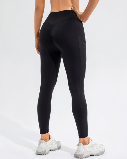 Sophie Scrunch Pocket Leggings - Black