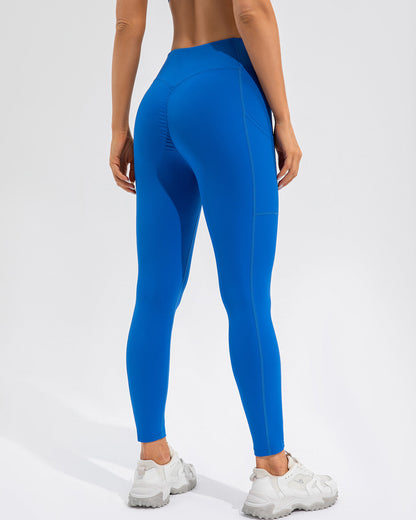 Sophie Scrunch Pocket Leggings - Blue