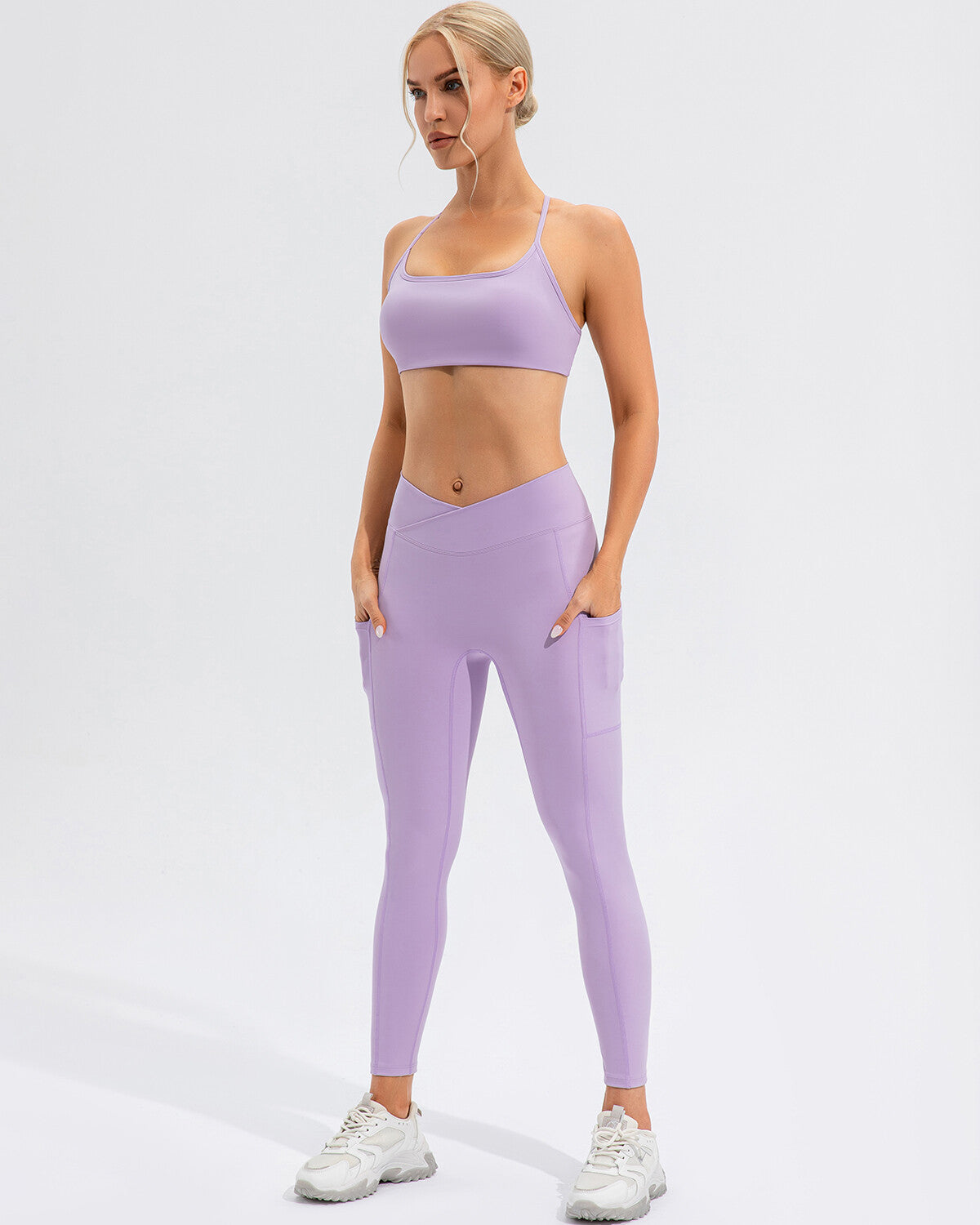 Sophie Scrunch Pocket Leggings - Purple