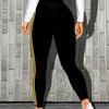 Tri-Stripe Leggings - Black Yellow