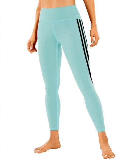 Tri-Stripe Leggings - Green Black