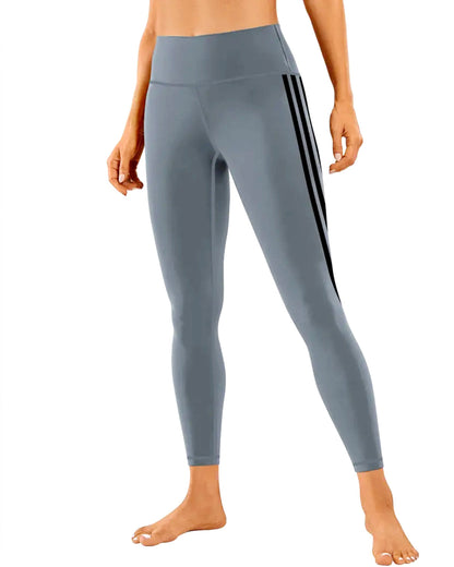 Tri-Stripe Leggings - Grey Black