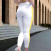 Tri-Stripe Leggings - White Yellow