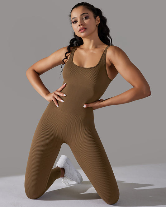 Veda Seamless Jumpsuit - Brown