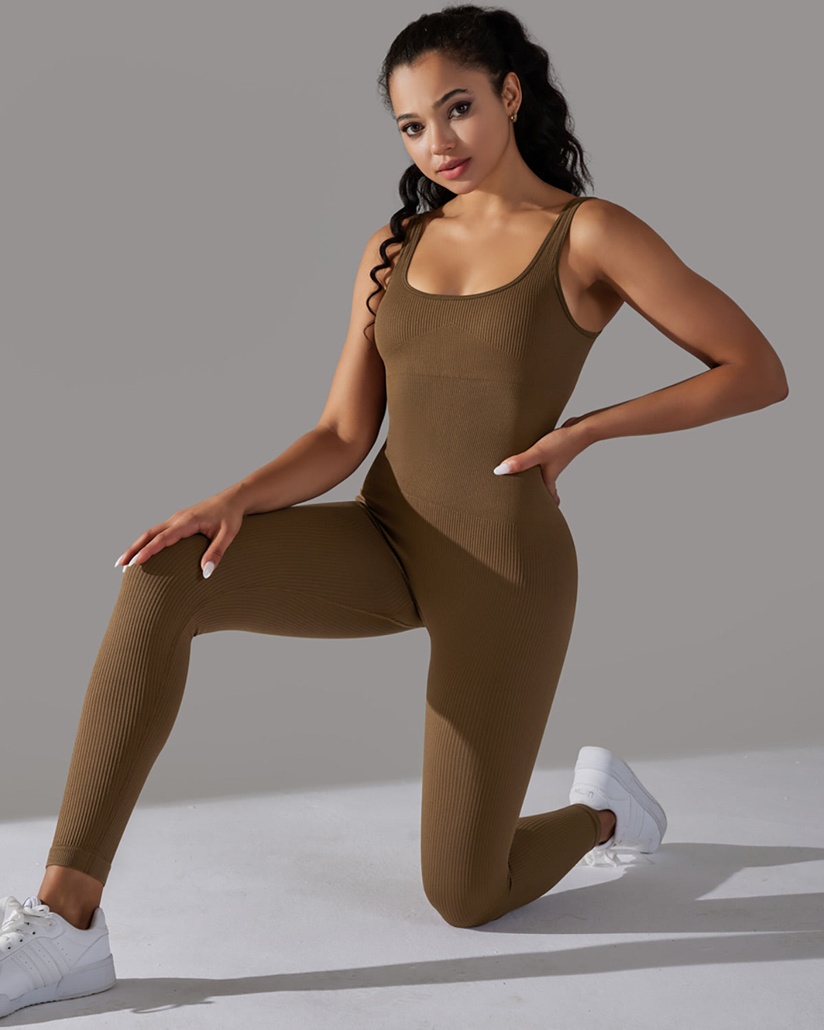 Veda Seamless Jumpsuit - Brown