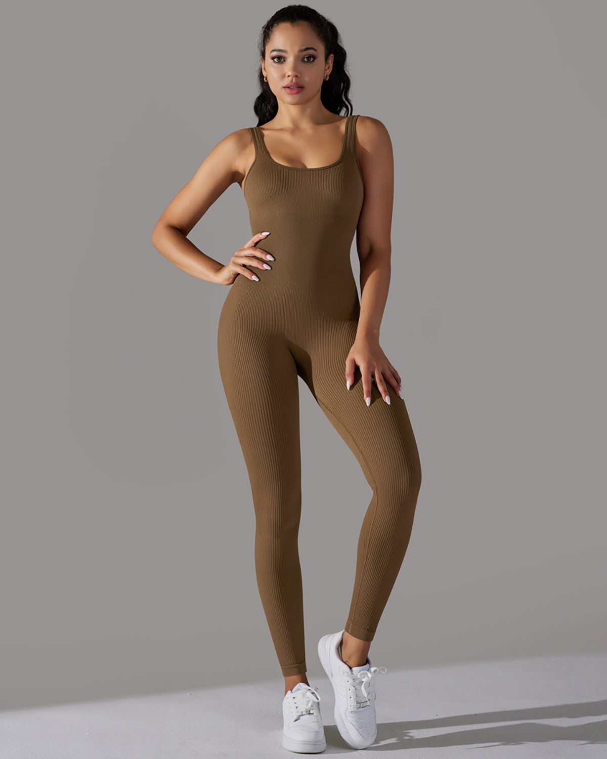 Veda Seamless Jumpsuit - Brown