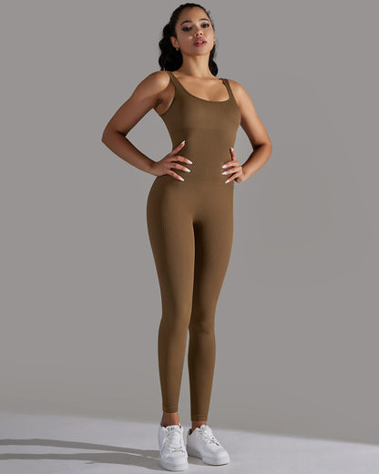 Veda Seamless Jumpsuit - Brown