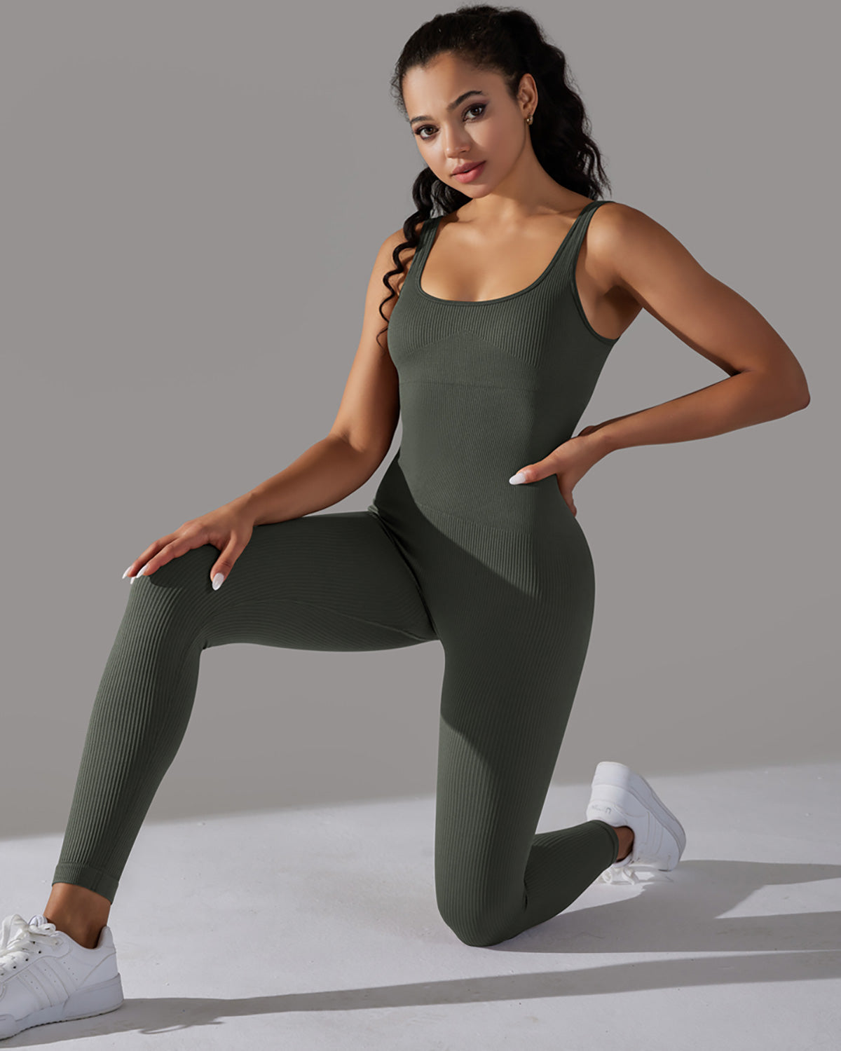 Veda Seamless Jumpsuit - Olive