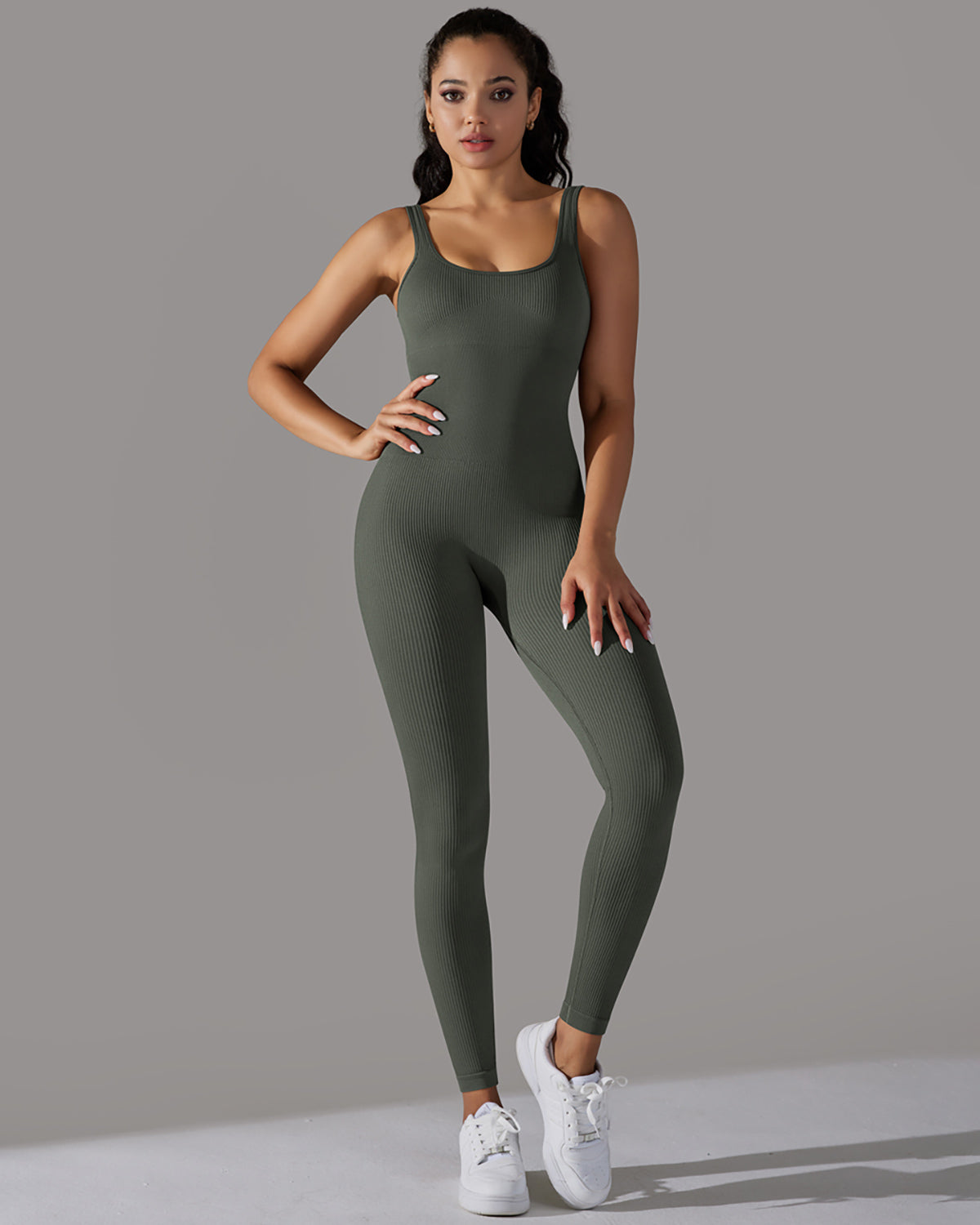 Veda Seamless Jumpsuit - Olive