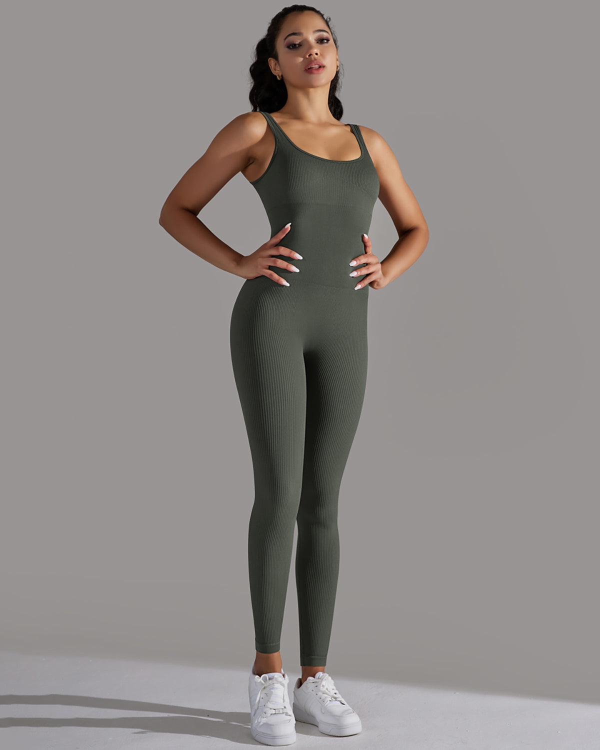 Veda Seamless Jumpsuit - Olive