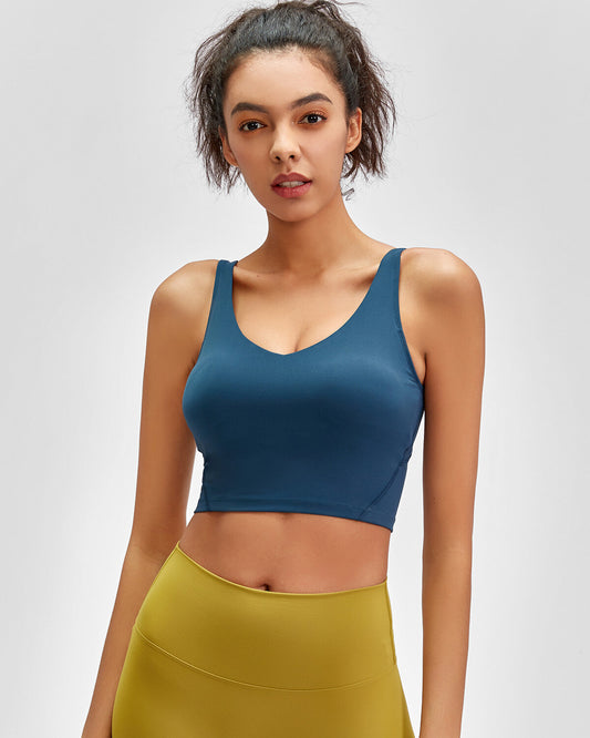 Zelda Crop Top - Midnight Blue