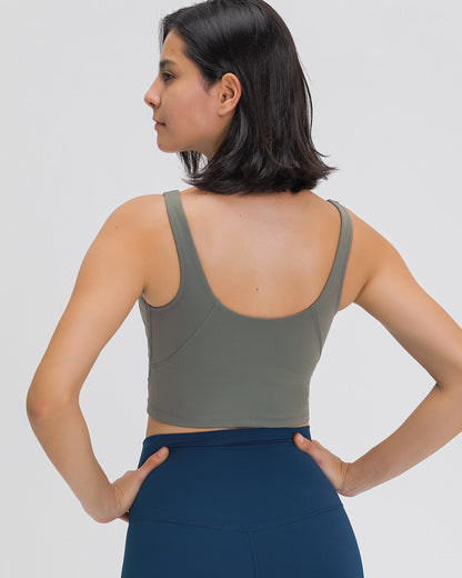 Zelda Crop Top - Moss Green