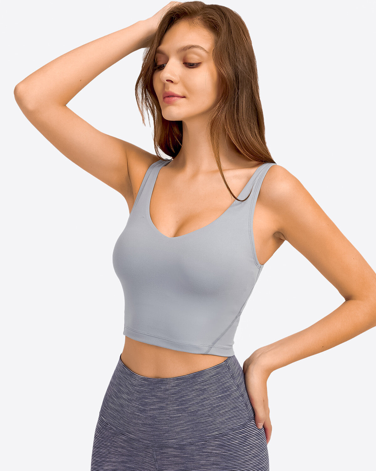 Zelda Crop Top - Slate Grey