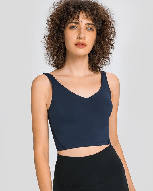 Zelda Crop Top - Steel Blue