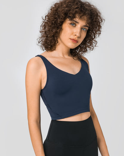 Zelda Crop Top - Steel Blue