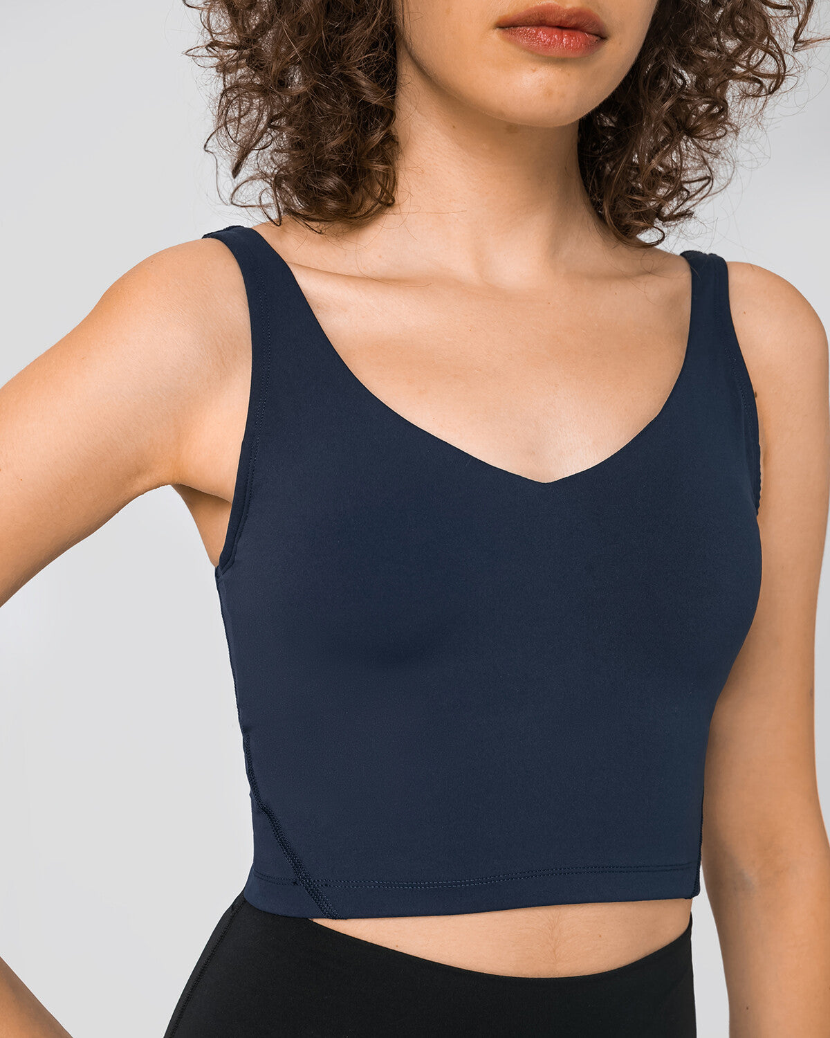 Zelda Crop Top - Steel Blue