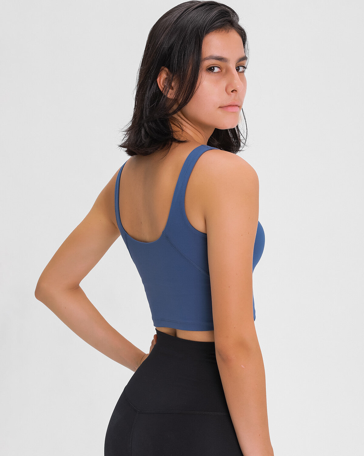 Zelda Crop Top - Tin Blue