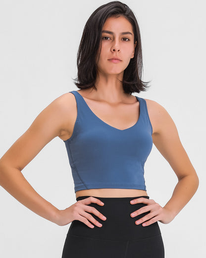 Zelda Crop Top - Tin Blue