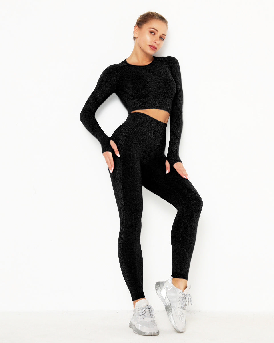 Amplify Scrunch Seamless Long Sleeve - Black