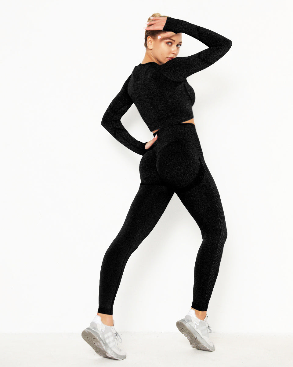 Amplify Scrunch Seamless Long Sleeve - Black