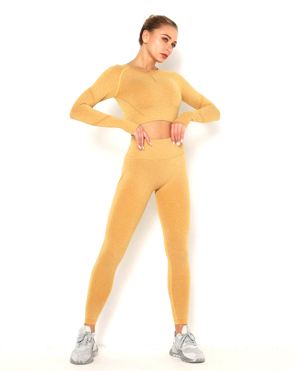 Amplify Scrunch Seamless Long Sleeve - Yellow