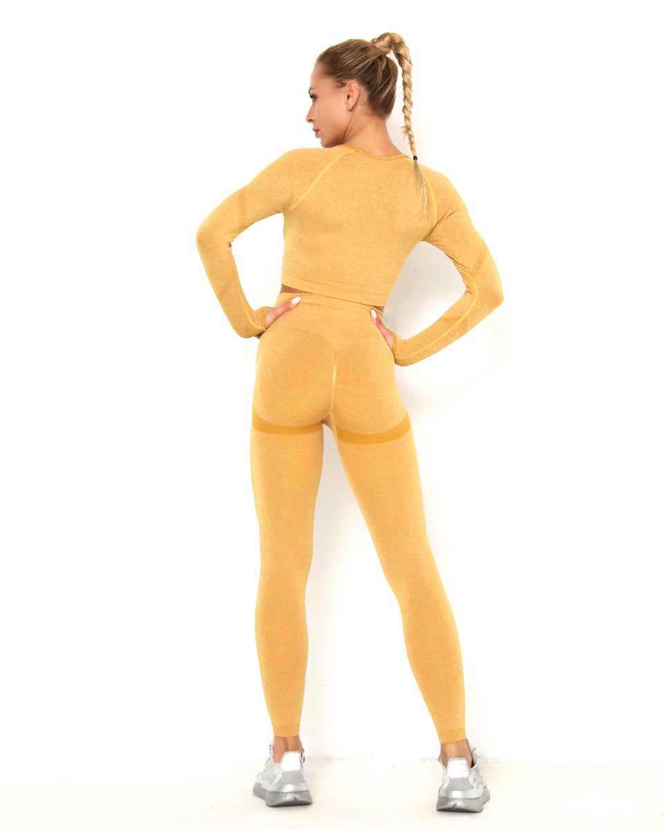 Amplify Scrunch Seamless Long Sleeve - Yellow