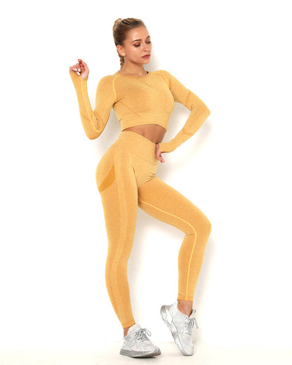 Amplify Scrunch Seamless Long Sleeve - Yellow