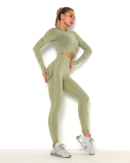 Amplify Scrunch Seamless Long Sleeve - Light Green