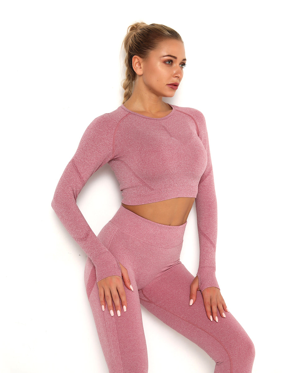 Amplify Scrunch Seamless Long Sleeve - Pink