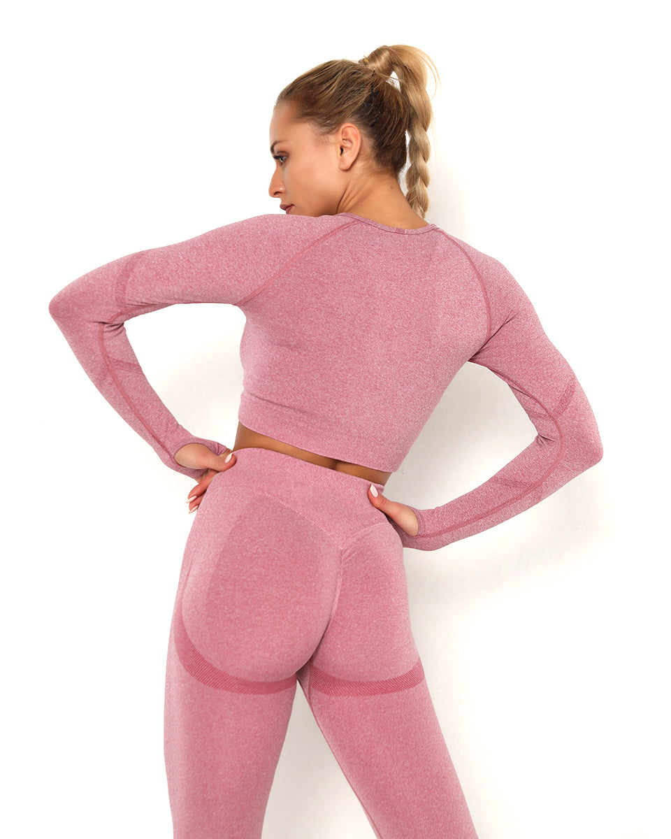 Amplify Scrunch Seamless Long Sleeve - Pink