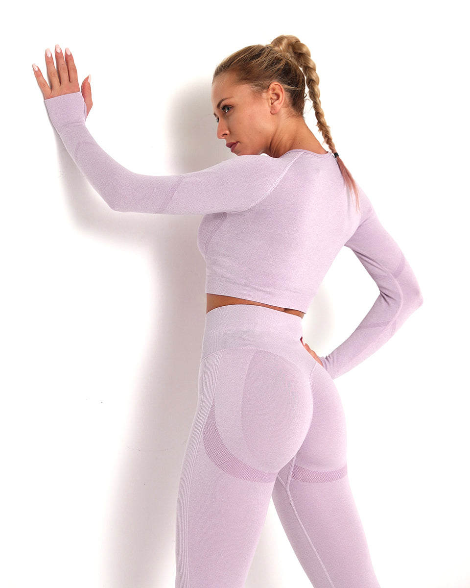 Amplify Scrunch Seamless Long Sleeve - Light Purple