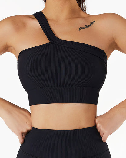 Eryn One-Shoulder Fitness Bra