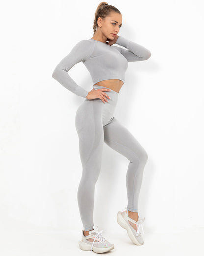 Felicity Seamless Leggings - Light Grey