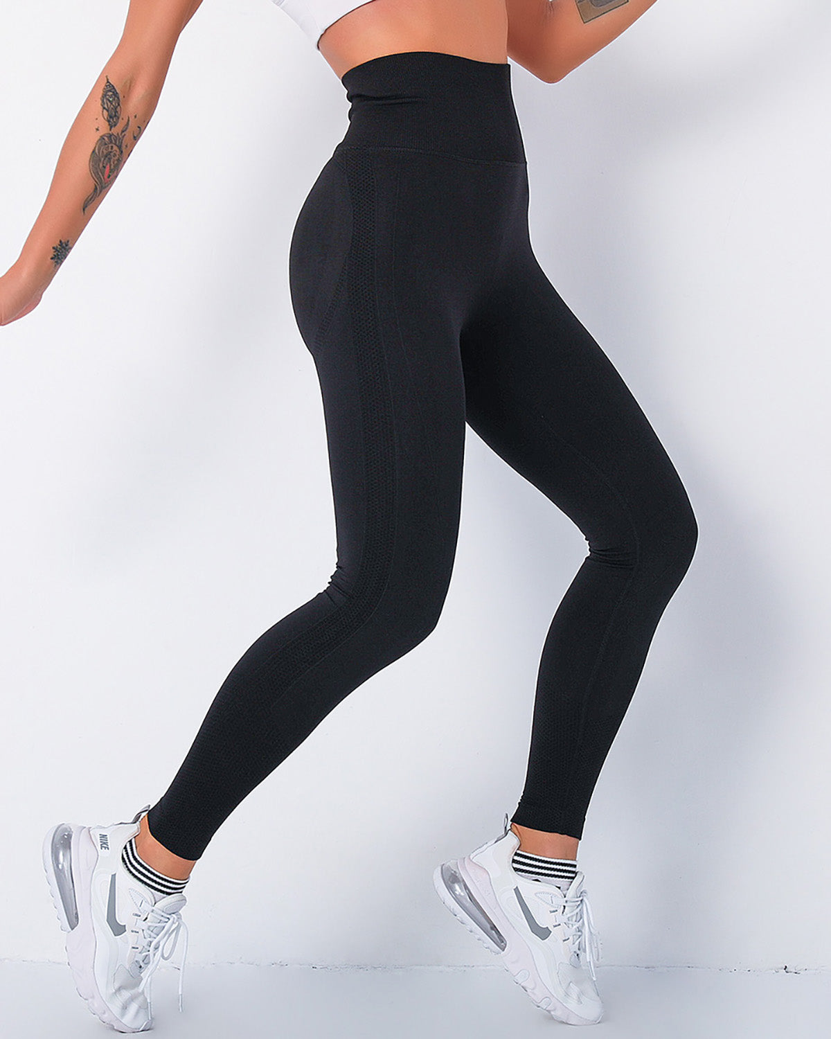 Jiulia Blanc Seamless Scrunch Leggings