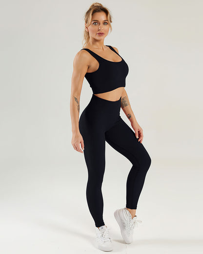 Nieve Ribbed Athleisure Leggings