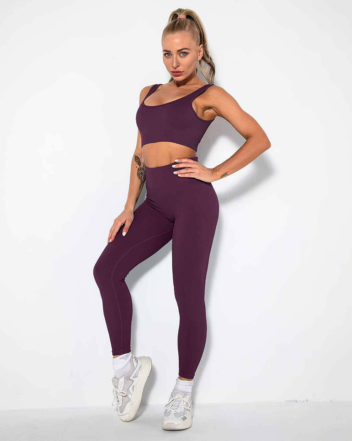 Nieve Ribbed Athleisure Leggings