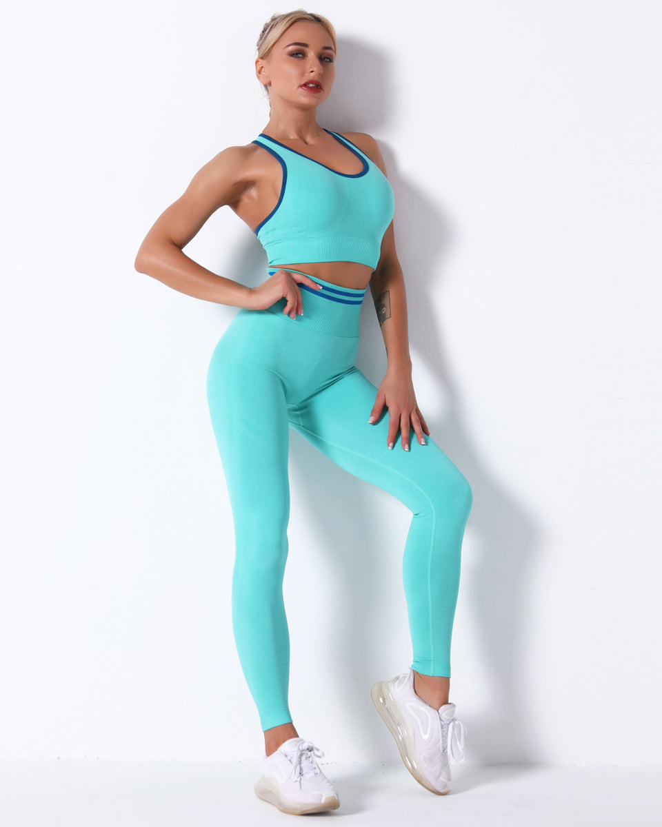 Zephyr Sports Bra - Cyan