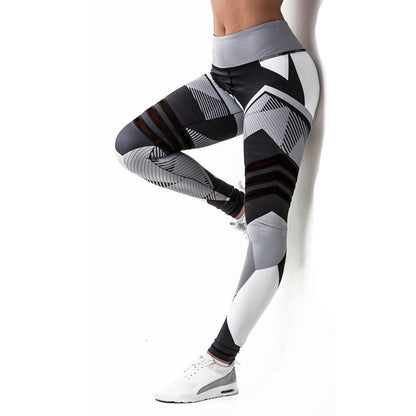 Abstract Lift Fitness Leggings - Black