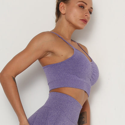 Seamless Scrunch Bra - Purple