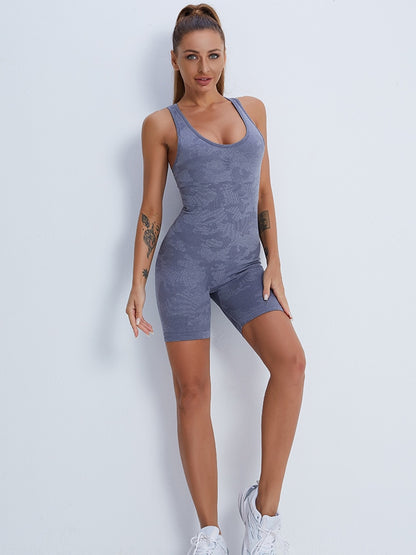 Seamless Camo Romper - Grey